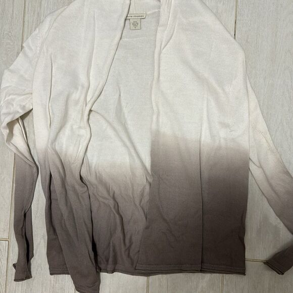White and Warren cream/taupe cardigan Small - Picture 4 of 5
